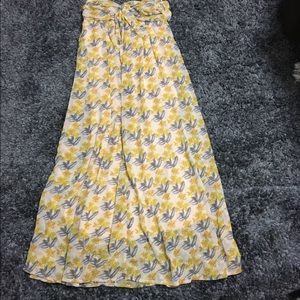 Love 21 empire waist floral print strapless size M